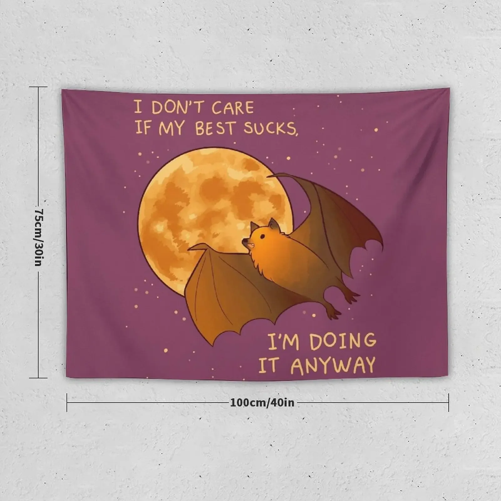 I DON'T CARE IF MY BEST SUCKS Flying Fox Bat Tapestry Funny Outdoor Decor Kawaii Room Decor Tapestry