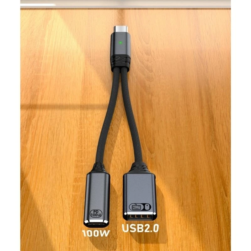 DXAB Type C to USB OTG Converters Cable Type C Charging Cable for Phone Laptop