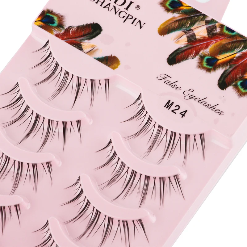 3/5/7 Pairs Manga Lashes Natural Long False Eyelashes Daily Makeup Manga Eyelash Clear Band Faux Cils Anime Mink Lash Extension