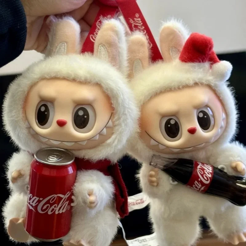 New hot sale Genuine The Coca Cola Series Vinyl Face Doll Labubu Action Figure Keychain Pendant Table Decoration Christmas Gift