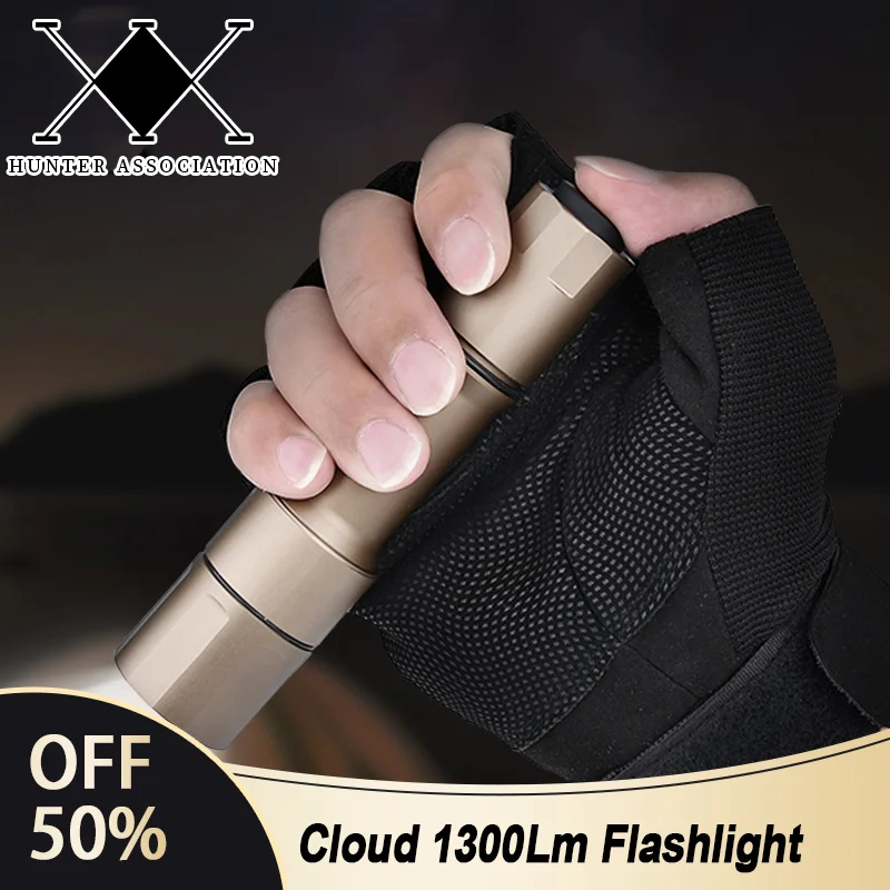 

MCH Outdooring Tactical Metal 1300Lumen Powerful Flashlight Mini Handheld Fit 20mm Rail Hunting Airsoft Weapon Scout Light