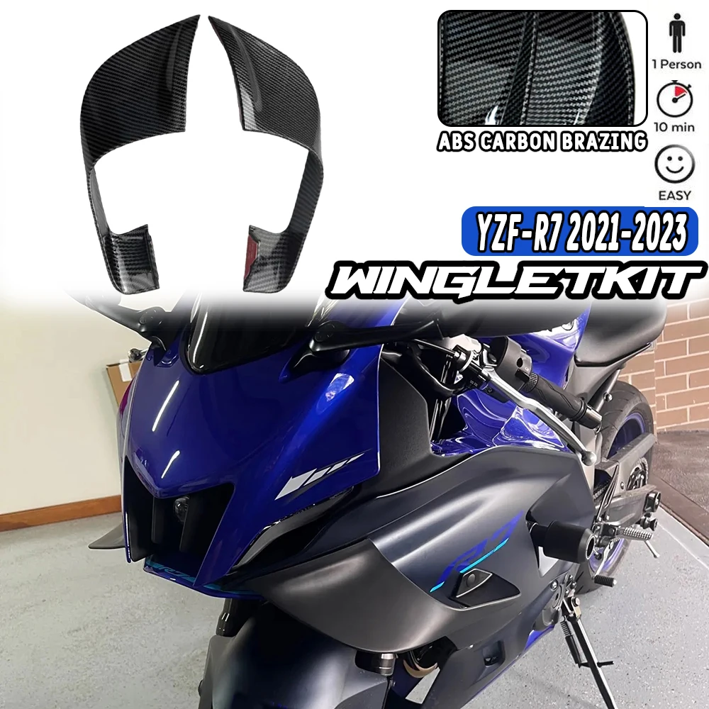 2021-2023 YZF-R7 WINGLETKIT FOR YAMAHA R7 YZF R7 YZFR7 2021 2022 2023 Motorcycle accessories Fixed wing R7 Fixed Winglet