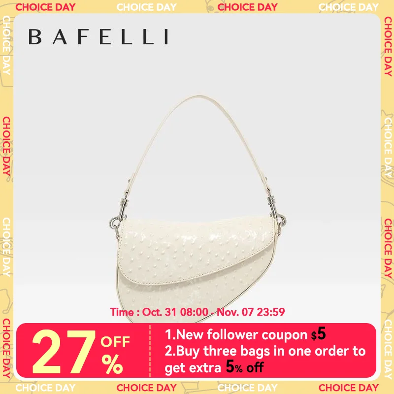 

BAFELLI 2024 WOMEN'S NEW HANDBAG SADDLE ORIGINAL LUXURY DESIGNER BRAND EVENING BAGS SHOULDER FASHION FEMALE PURSE CROSSBODY