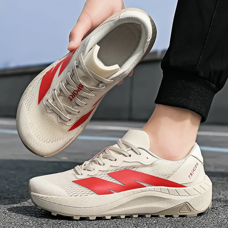 Wide Toe Couple Sports Casual Shoes For Men Women, Breathable Mesh Shoes, Soft Sole Shock Absorption Marathon Running Sneakers