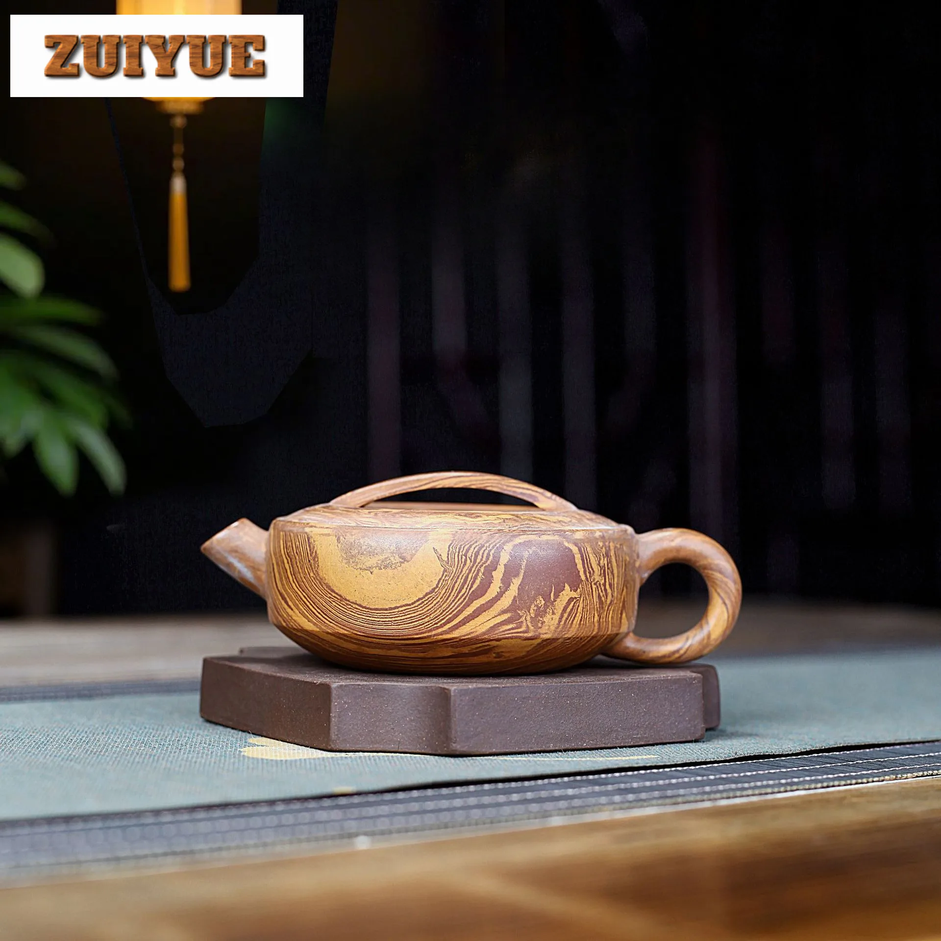

200ml Traditional Yixing Purple Clay Teapots Handmade Large Caliber Pot Raw Ore Gyration Mud Tea Infuser Kettle Zisha Tea Set