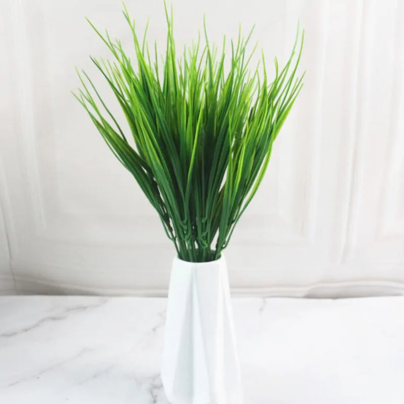 1pcs Green Grass Artificial Plants Plastic Flowers fake plantas artificiales Household Wedding Spring Summer home Decoration B3