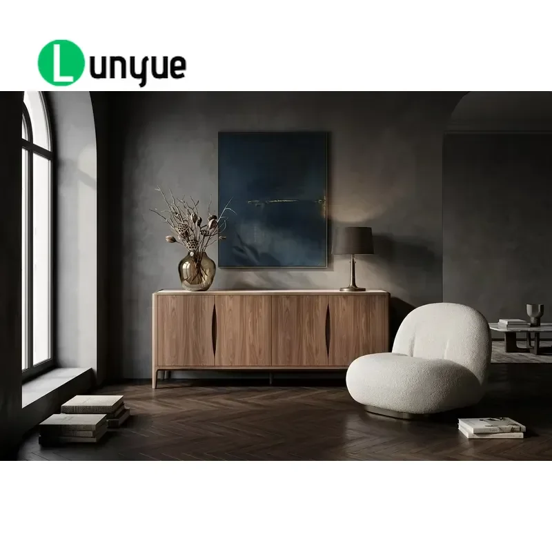 Modern Luxury Side Cabinet Italian Style Minimalist Storage Furniture for Living Room Bedroom Entryway Elegant Design Space