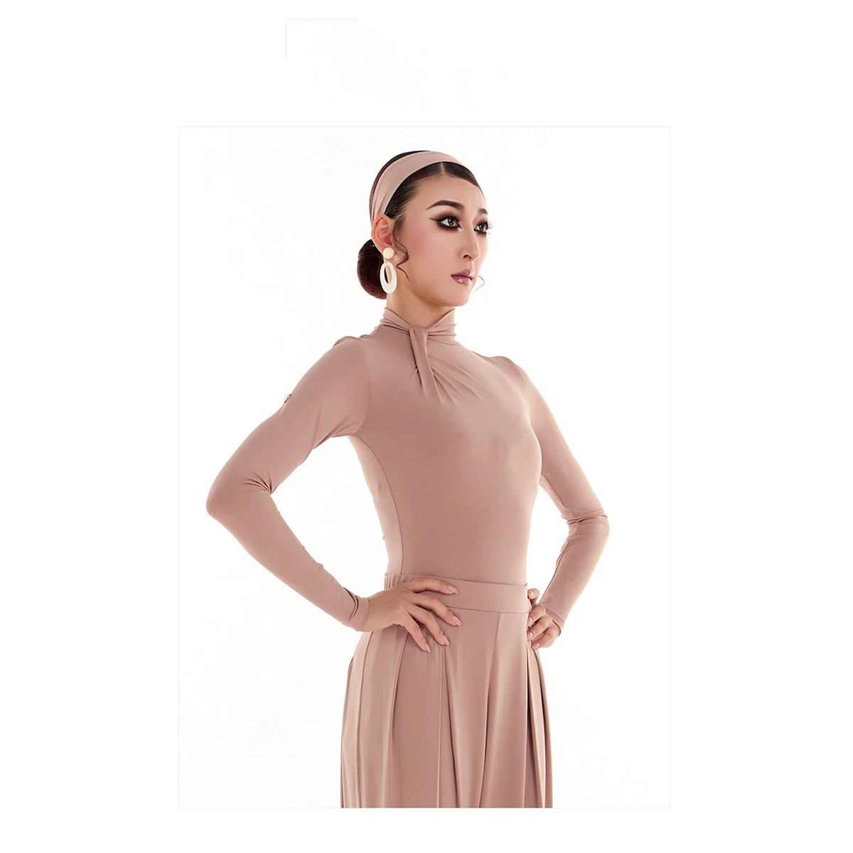 latin-dance-adult-and-children's-dresses-high-end-tango-women's-professional-clothing-basic-long-sleeved-gymnastics-clothes