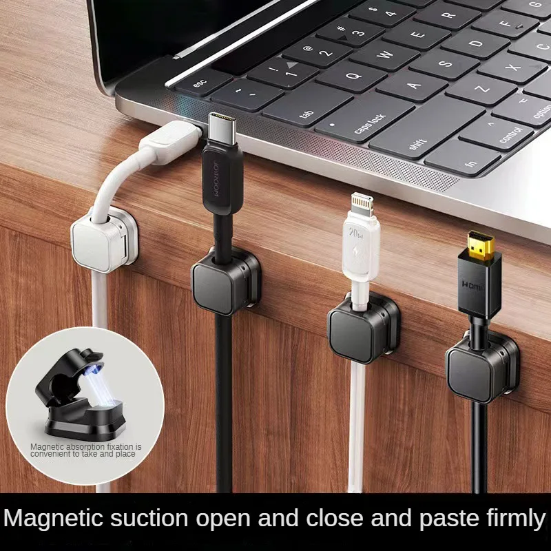 Desk Organisers Magnetic Data Line Memory Organizers Self Magnetism Table Organizer Viscosity Desk Mouse Cable Fixture Storage