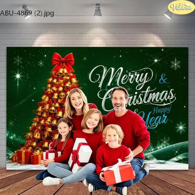 VIKAMA Claus Mrs Kitchen Cookies Christmas Photo Backdrop Banner for Xmas Party Studio Photography Booth Decor Home Decor