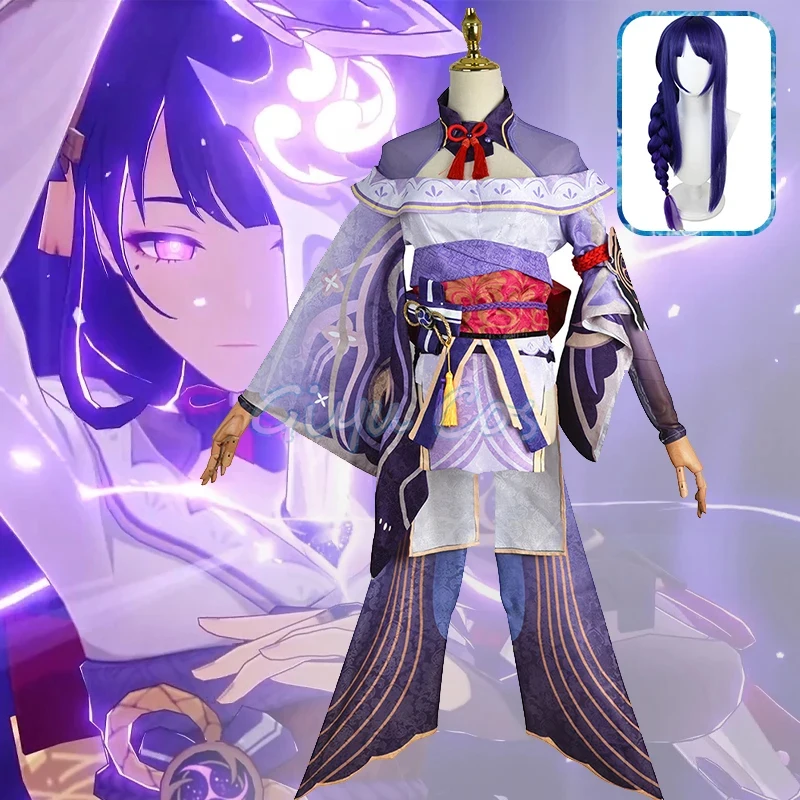 

❤2026❤ Beelzebul Raiden Shogun Cosplay Costume Genshin Impact Adult Carnival Uniform Anime Halloween Party Masquerade Women Ga❤