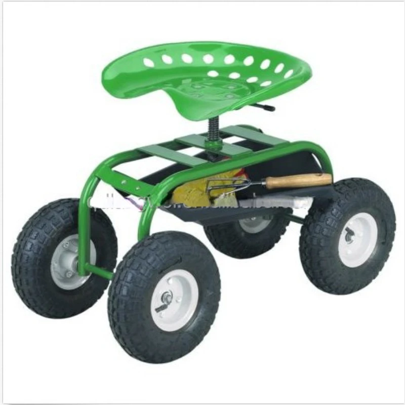 garden work seat with wheels