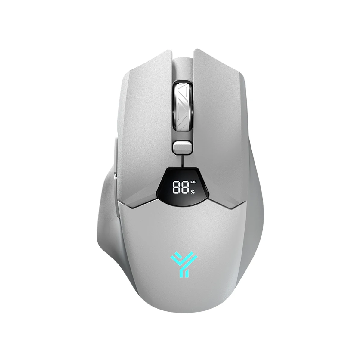 Souris sans fil 2.4G et Bluetooth, DPI à 6 niveaux (800 à 6400), batterie 600mAh, design ergonomique pour PC/ordinateur portable, noir et gris blanc