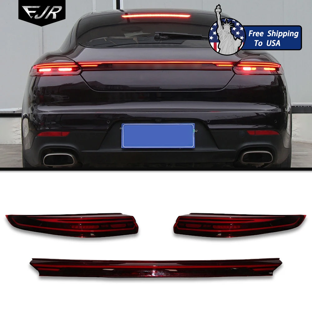 

Автомобильные фары EJR для Porsche Panamera 970.2 2014-2016, комплект сквозных задних фонарей, модифицированный светодиодный задний фонарь, аксессуар для автомобильной лампы, обновление