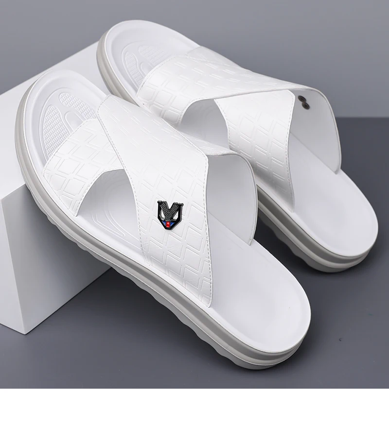 Herren Sommer Outdoor Slip-On Hausschuhe Rutschfeste Weiche Sohle Freizeitsandalen zum Fahren und für den Strand -9023 – Detail 12