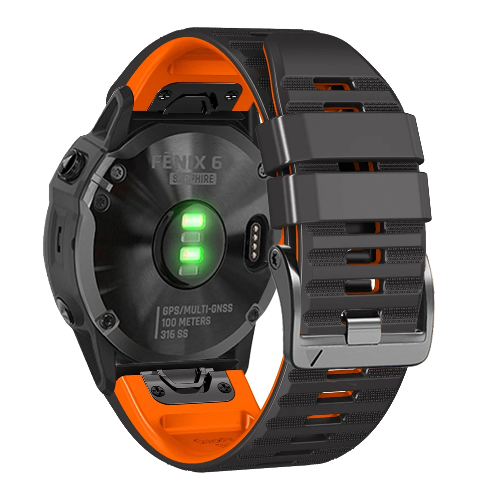 Ремешок силиконовый для наручных часов Garmin Epix Pro 47 51 мм Fenix 7X 7 Pro 6X 6 Pro 5 5XPlus 3HR 965 955 945