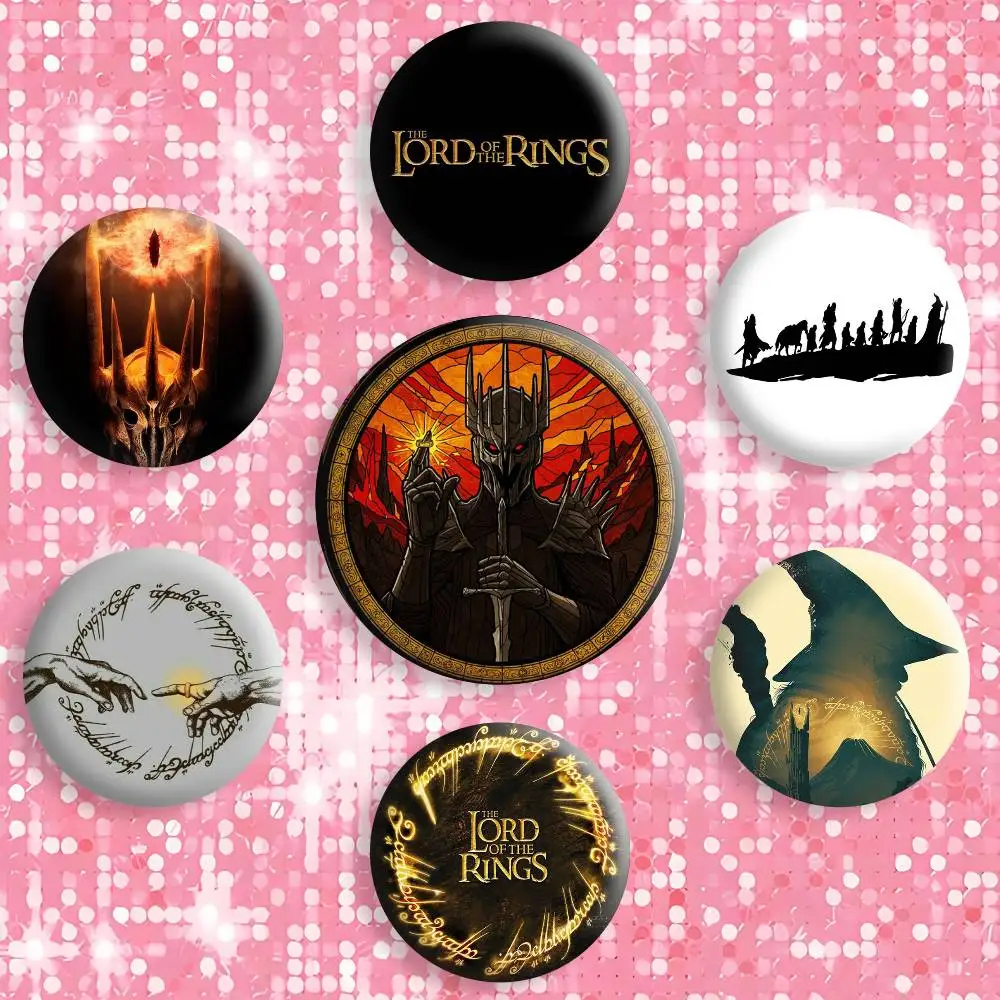 

L-Lords of the R-RingES Badges Creative Tinplate Button PinsBrooch Badge Clothes Backpack