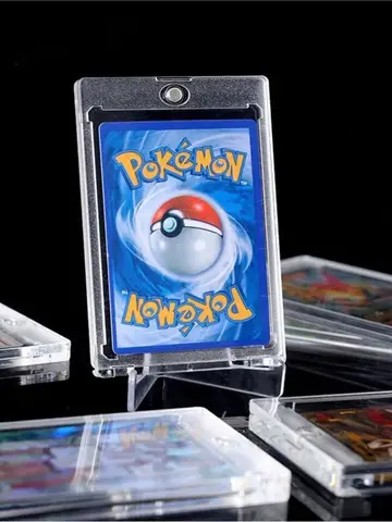 35PT Magnetic Card Holder Support Set Protectors Hard Plastic Sleeves Trading Display Case For Pokemon Baseball Sports Yugioh
