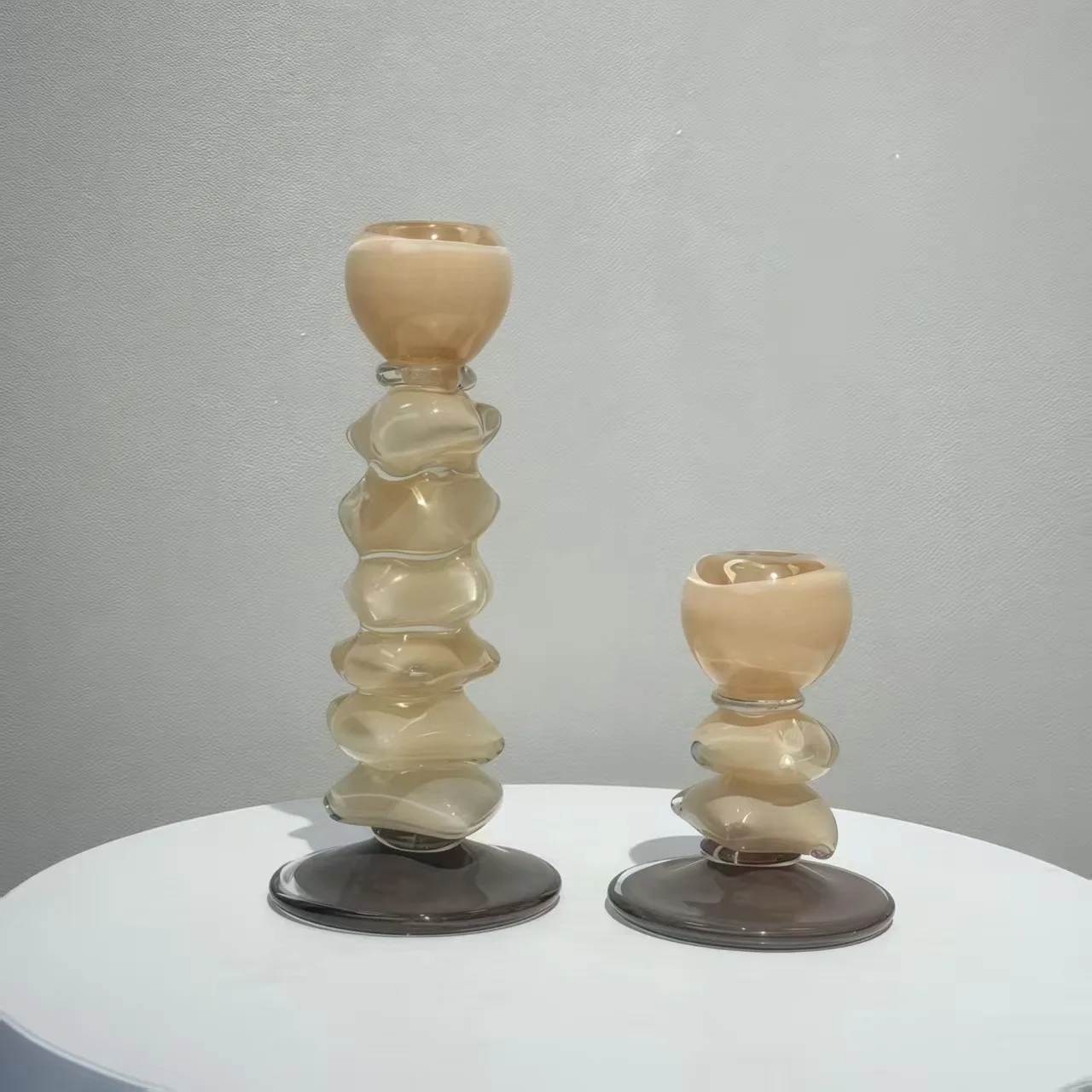 

Creative glass candlestick home decoration wedding shooting props retro candlestick factory wholesale