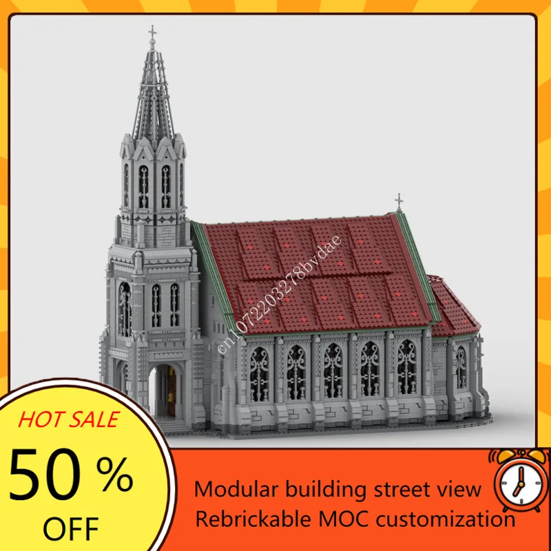 11369PCS Old Church Modular MOC Creative street view Model Building Blocks Architecture DIY Education Assembly Model Toys Gifts