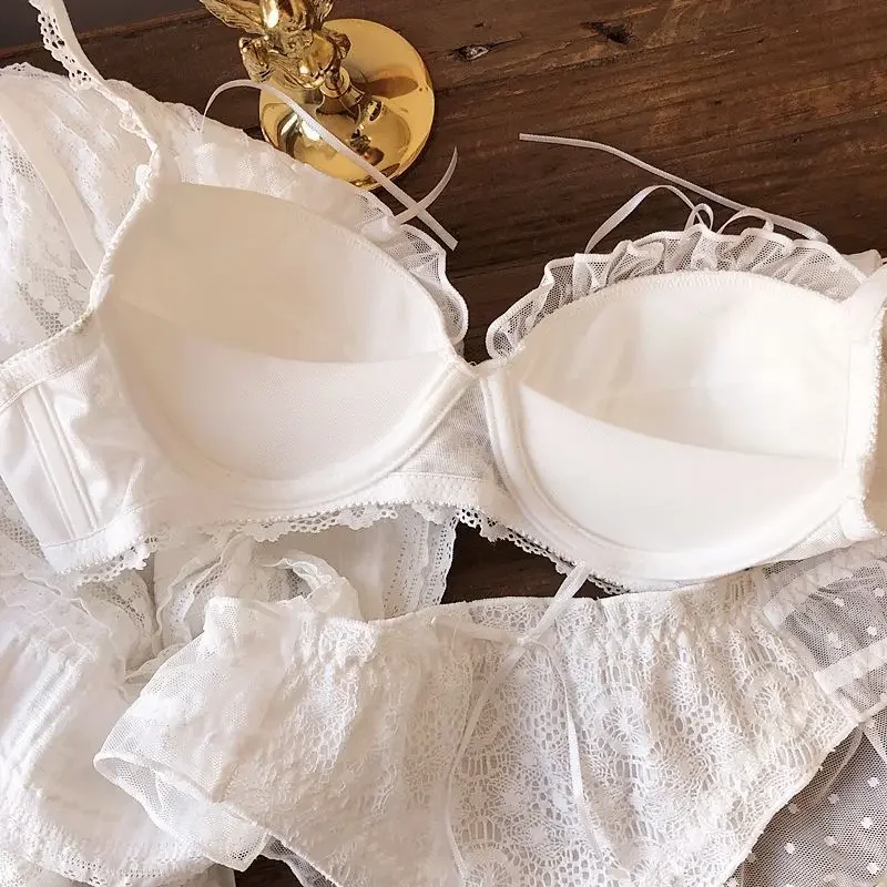اليابانية لوليتا الملابس الداخلية مثير الدانتيل حزام الدانتيل الحلو Underwire البرازيلي الفتيات