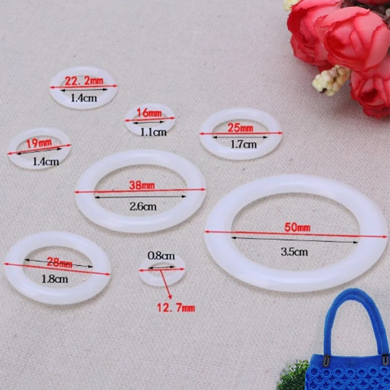 DIY Crochet Ring Circle Hook Plastic Craft Tool Accessory for Handbag Car for Se