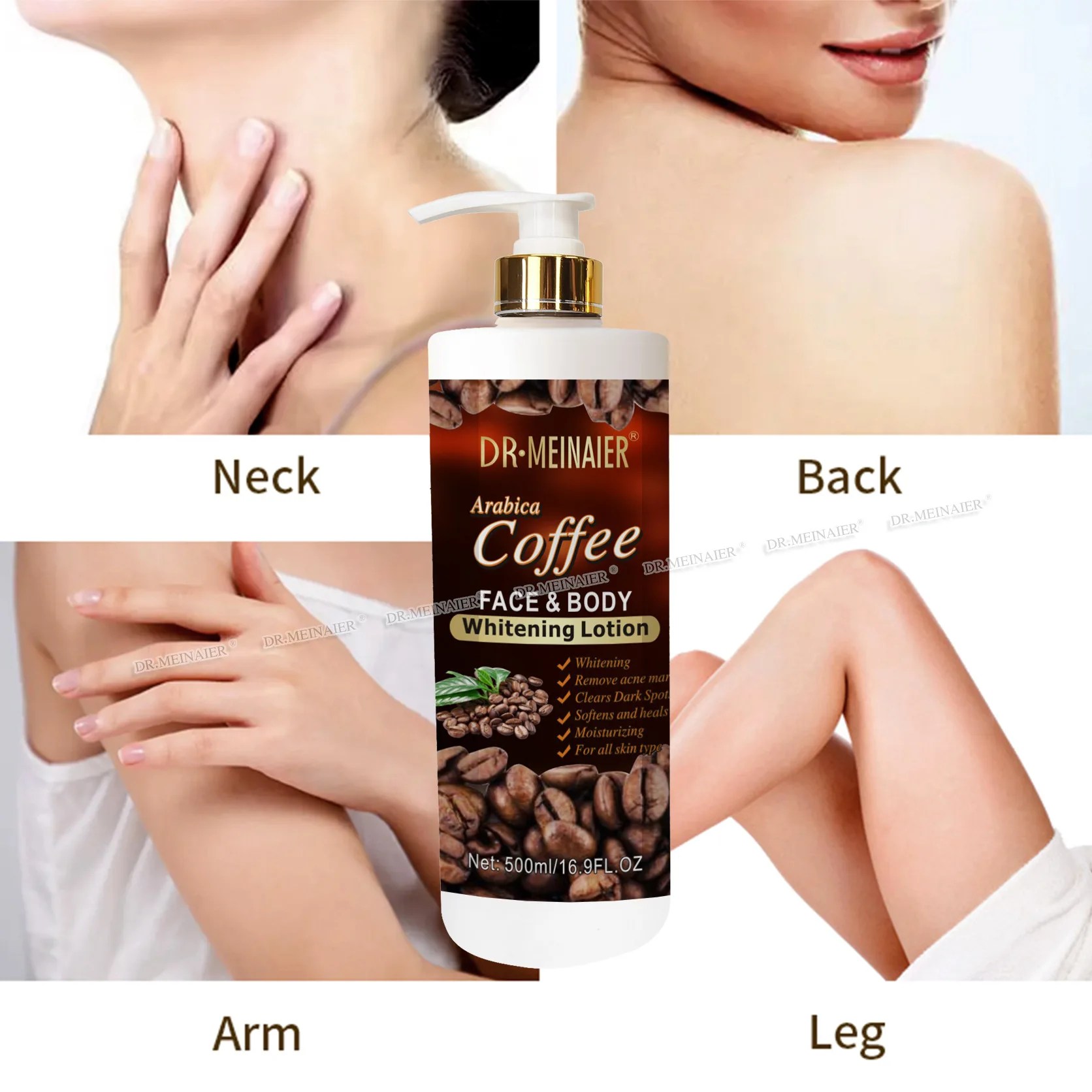 Coffee Body Lotion Moisturizing Lotion for Skin Beauty Brightening Remove black  Moisturizing Acne removing mark Skin care