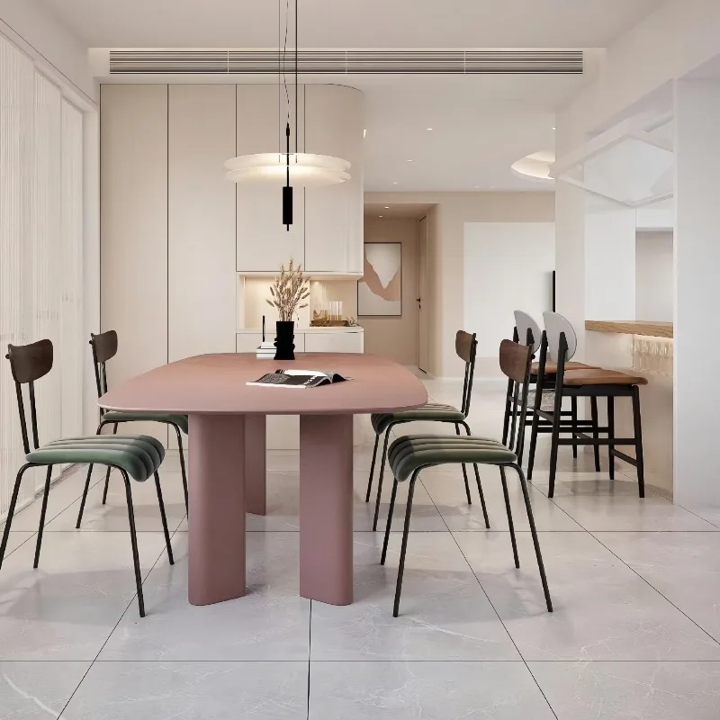 Minimalist solid wood dining table creative home negotiation table art workbench personalized desk