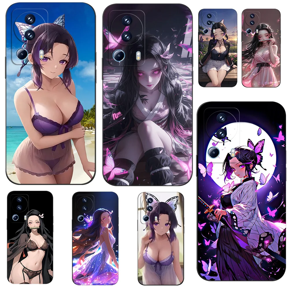 Case For Xiaomi 13 lite Silicon Phone Back Cover black tpu case Demon Slayer NezukoBikini