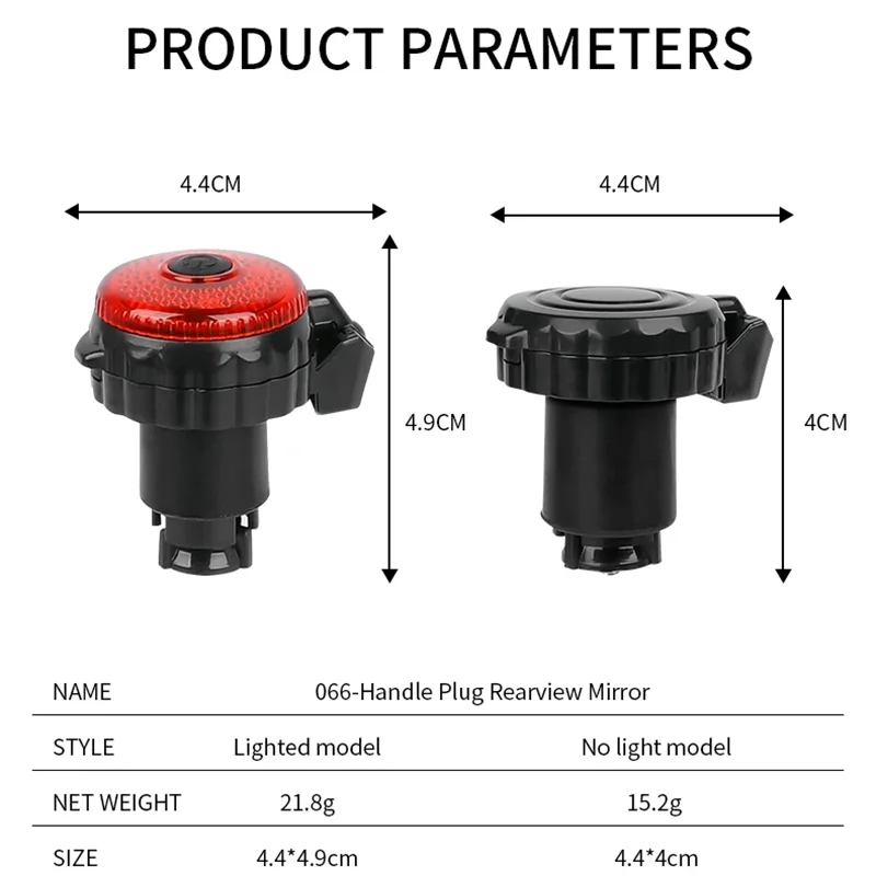 دراجة المقود شنت مرآة الرؤية الخلفية في الهواء الطلق ركوب الدراجات الاكريليك مرآة محدبة الطريق الدراجة مرآة عاكسة عالية الوضوح #6