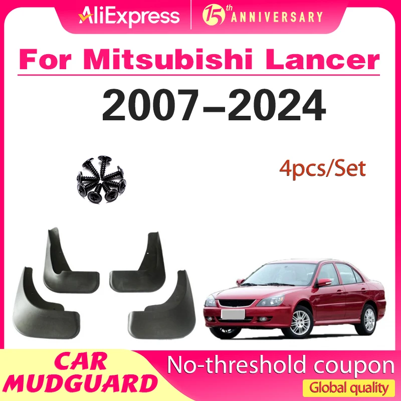 

Fender Mudflaps Splash Guards Mudguards Mud Flaps car For Mitsubishi Lancer 2007-2024 2008 2009 2010 2012 2013 2022 2023