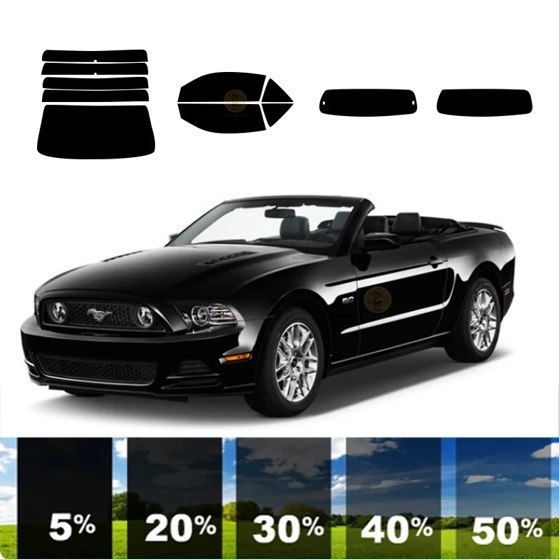 

precut Removable Window Tint Film For Car 100% UVR 5%-70%VLT Heat Insulation Carbon ﻿For FORD MUSTANG 2 DR CONVERTIBLE 2010-2014