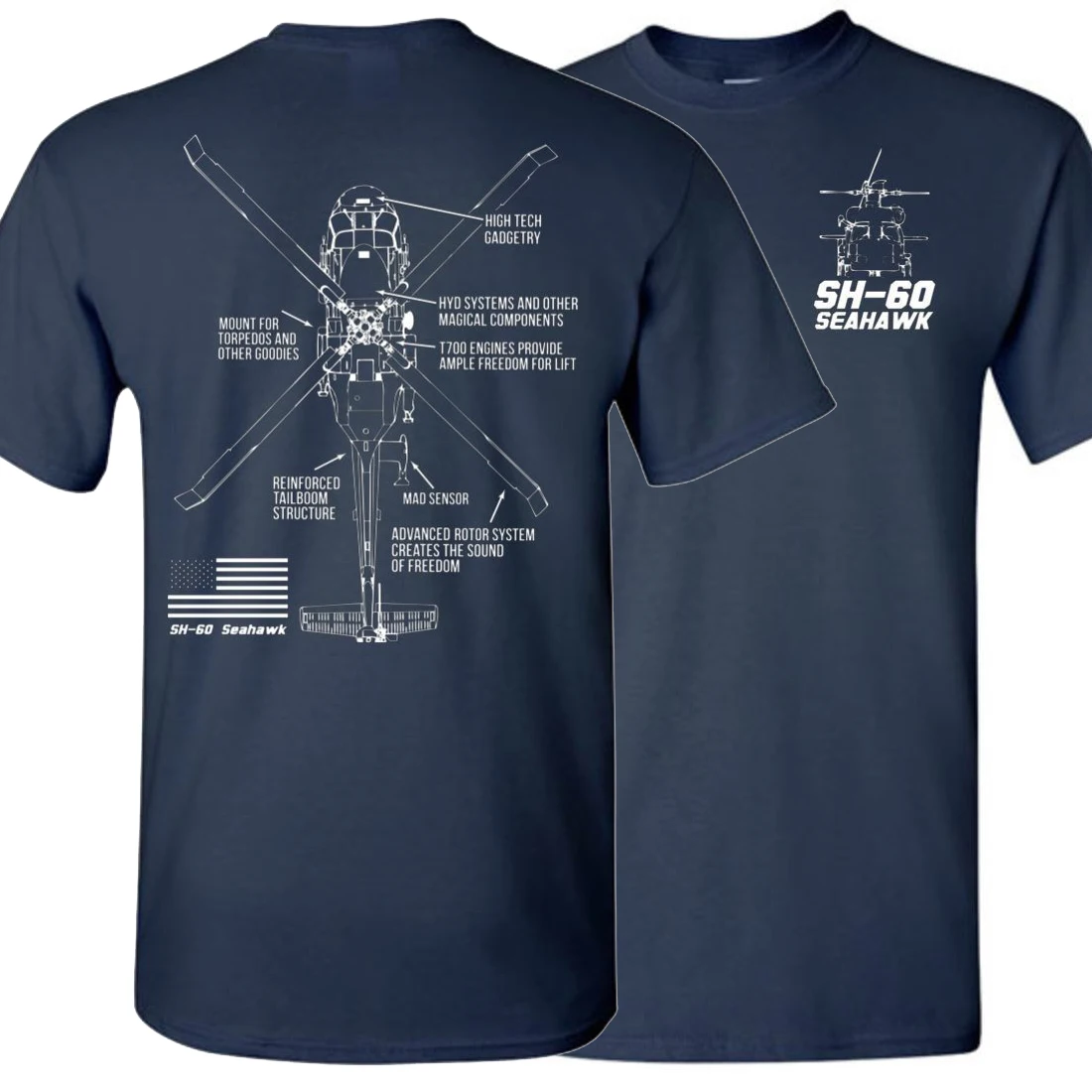 Creative Design SH-60 Seahawk Shipborne Helicopters T-Shirt. Summer Cotton Short Sleeve O-Neck Mens T Shirt New S-3XL