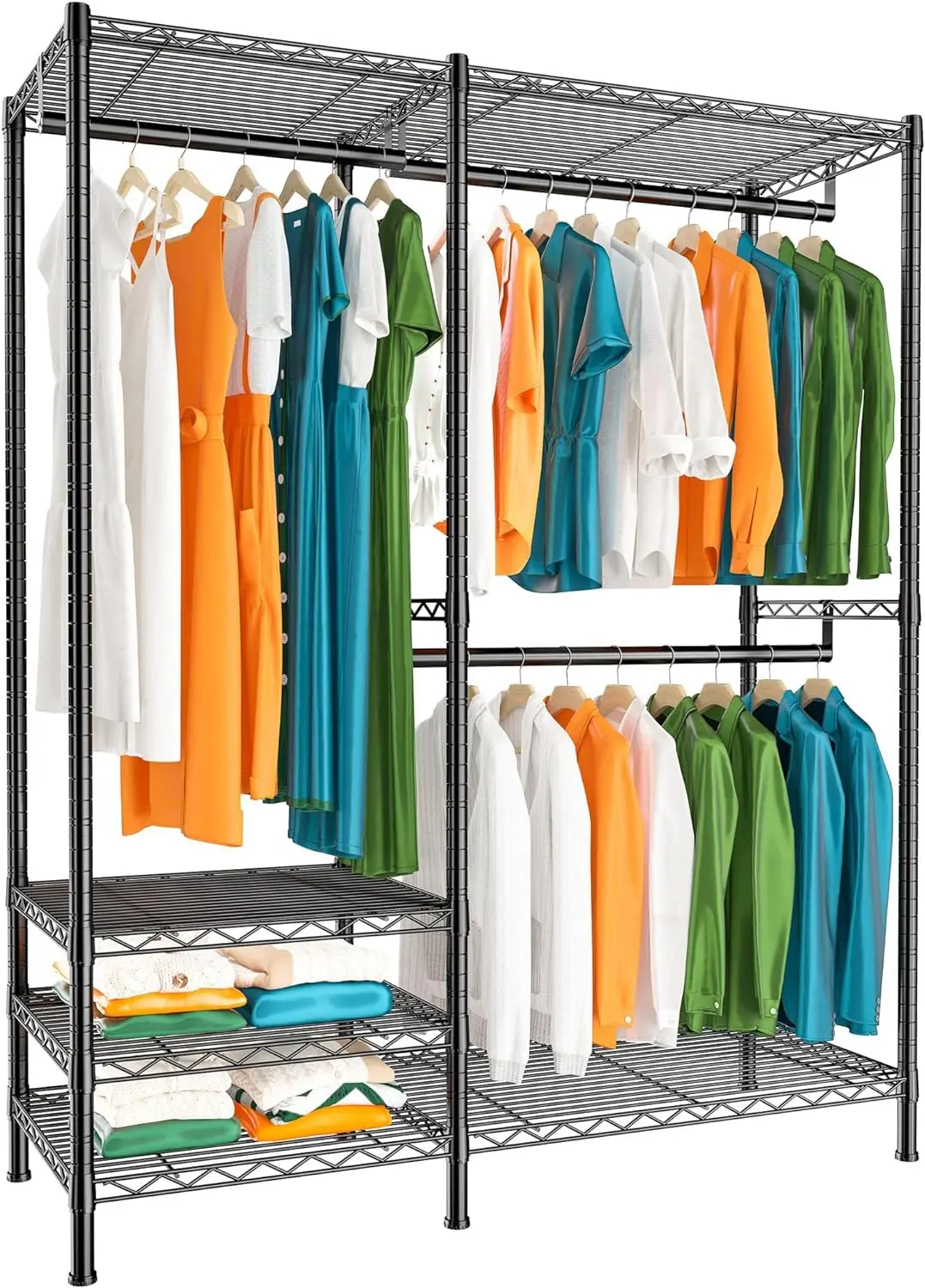 

Can load 770 LBS hangers for hanging heavy duty clothes, metal hangers for independent and portable wardrobes