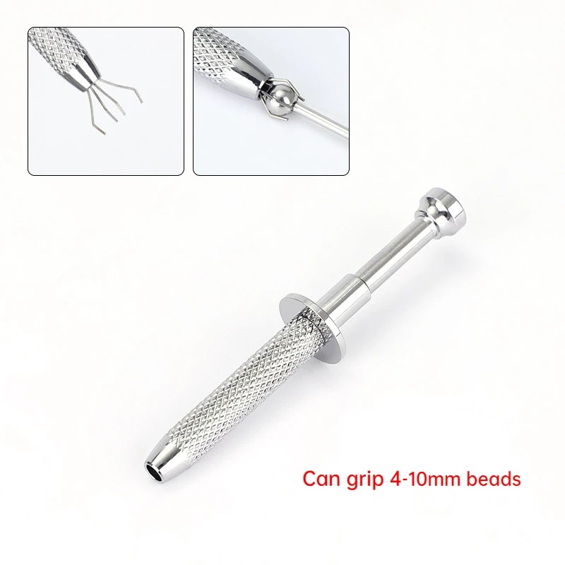 316L Stainless Steel Puncture Tool 4 Claws Piercing Ball Grabber Strong Grip Perforation Bead Diamond Gems Chip Gripper Tweezer