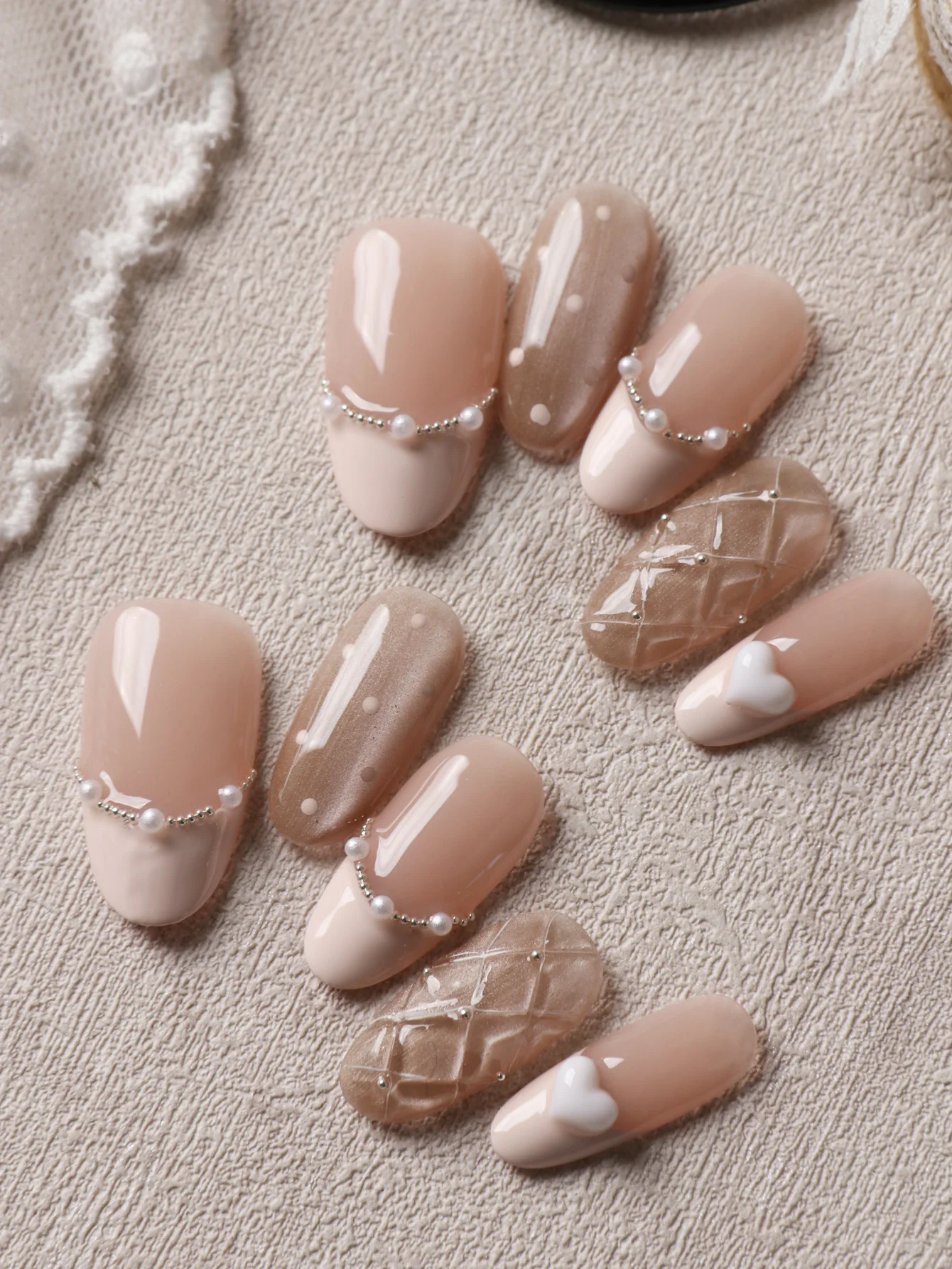 10Pcs Press on Nails Long Pink - đánh giá và giá Nail Adhesive Tab