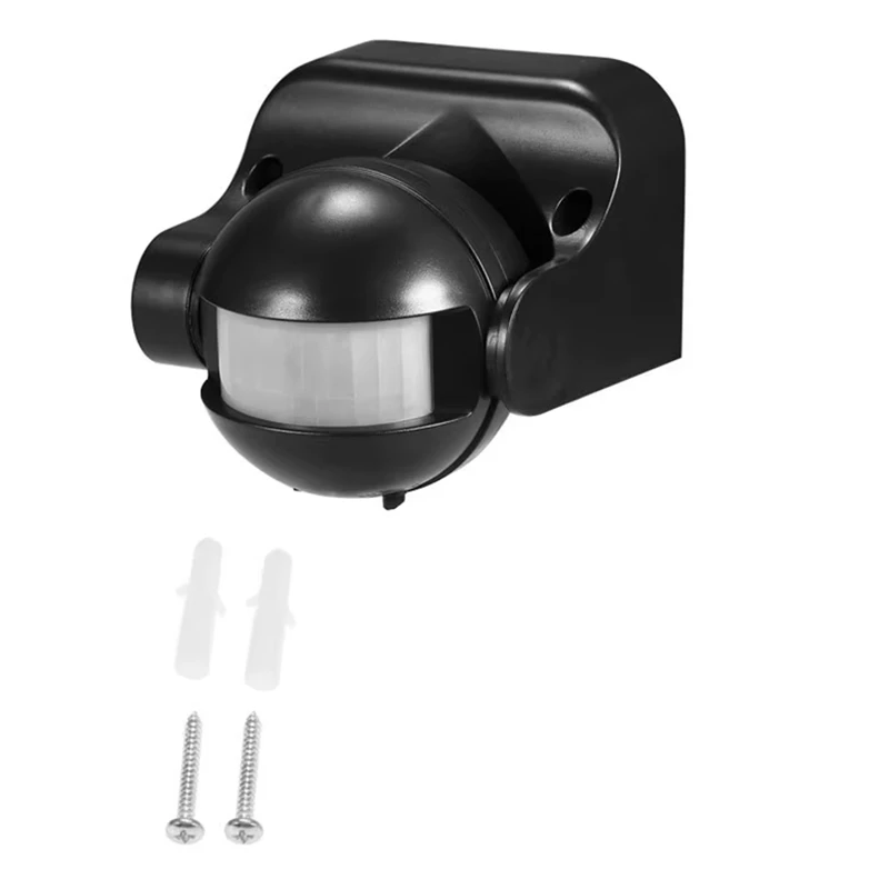 التيار المتناوب 110 فولت-240 فولت PIR مستشعر حركة بالأشعة تحت الحمراء التبديل 180 درجة كشف الحركة تأخير الوقت قابل للتعديل مقاوم للماء