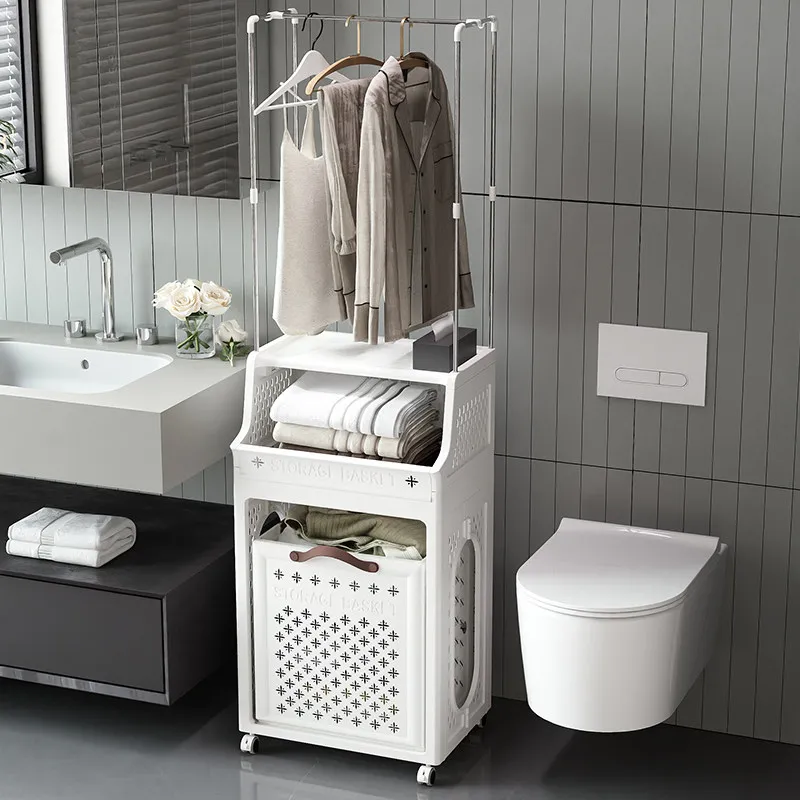 White Clothes Laundry Hamper Storage Narrow Washing Bathroom Laundry Baskets Slim Cheap Cesta De Ropa Sucia Household Items