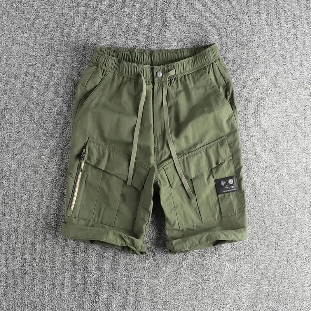 Zipper Cargo Pocket Design Casual Shorts Men's New Summer American Trend Quick Dry Cool Sense Of Five Point Pants