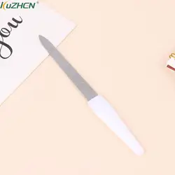 1pc Metal Double-sided Nail File Scrub Manicure Sharpening Nail Nail Tool Manicure Pedicure Tool High Quality Nail File
