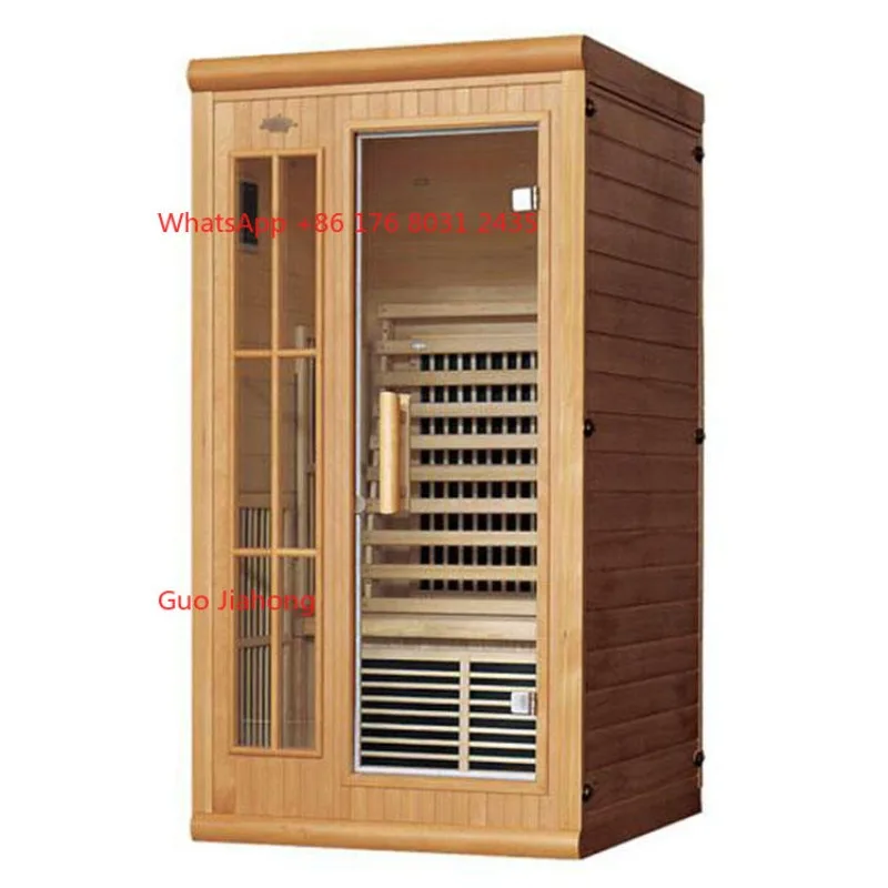 

Solid Indoor Cedar Wooden Steam Sauna Room Size for 1-2 Person Pine Hemlock Sauna