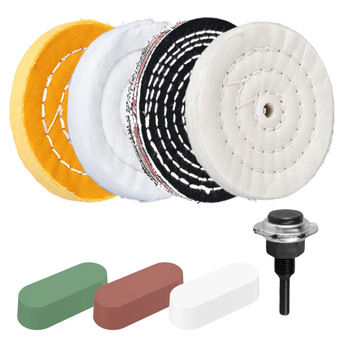 Polishing Wheel 4 Inch Wear Resistant Buffing Wheel Professional Polishing Accessories Kit for Wood Plastic Metal Ceramic Glass