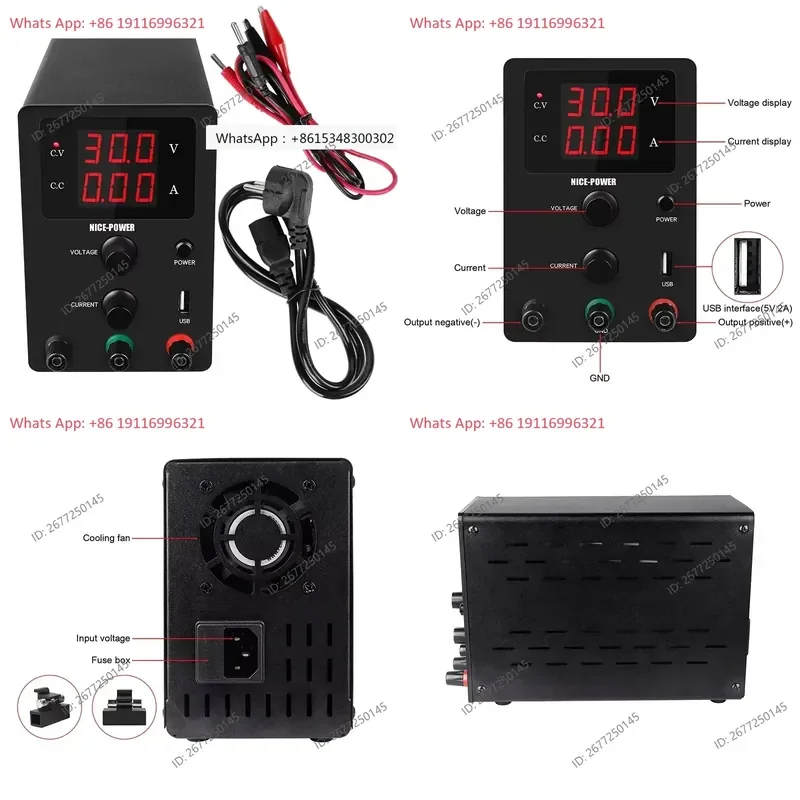 R-SPS3010 30V 10A Regulated Power Supply Modulator Variable Switching Lab Adjustable DC Power Supply USB Socket