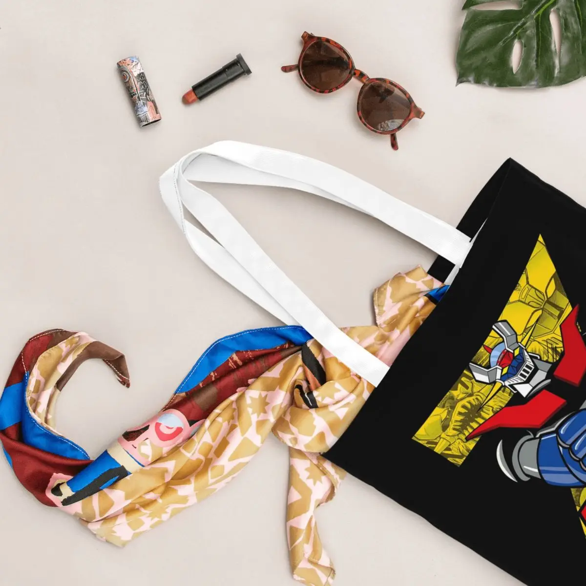 Mazinger Z Goldorak Actarus Grendizer Mask Shopping Bags Canvas The Tote Bag Folding for Ladies Shoulder Tote Travel Handbag