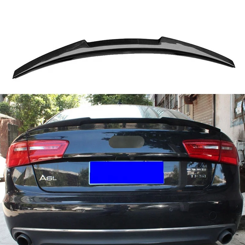 Carbon fiber M4 style car spoiler for Audi S6 c7 or a6 c7 Sline  real carbon fiber spoiler 2012 2013 2014 2015