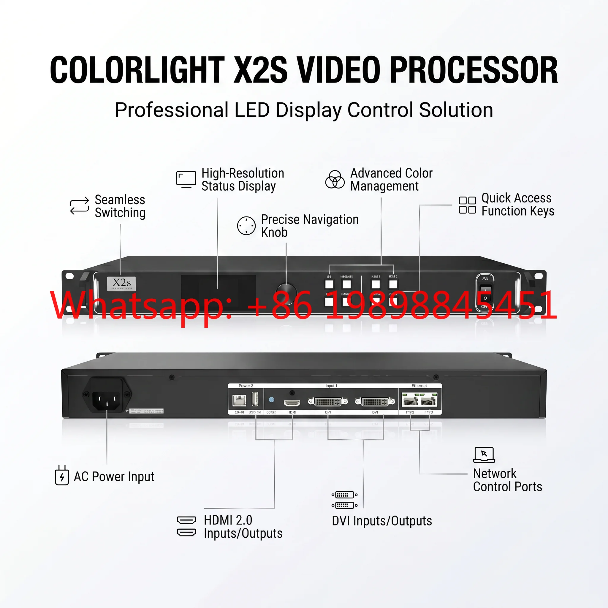 Professional LED Display Control Solution Colorlight X2S Video Processor