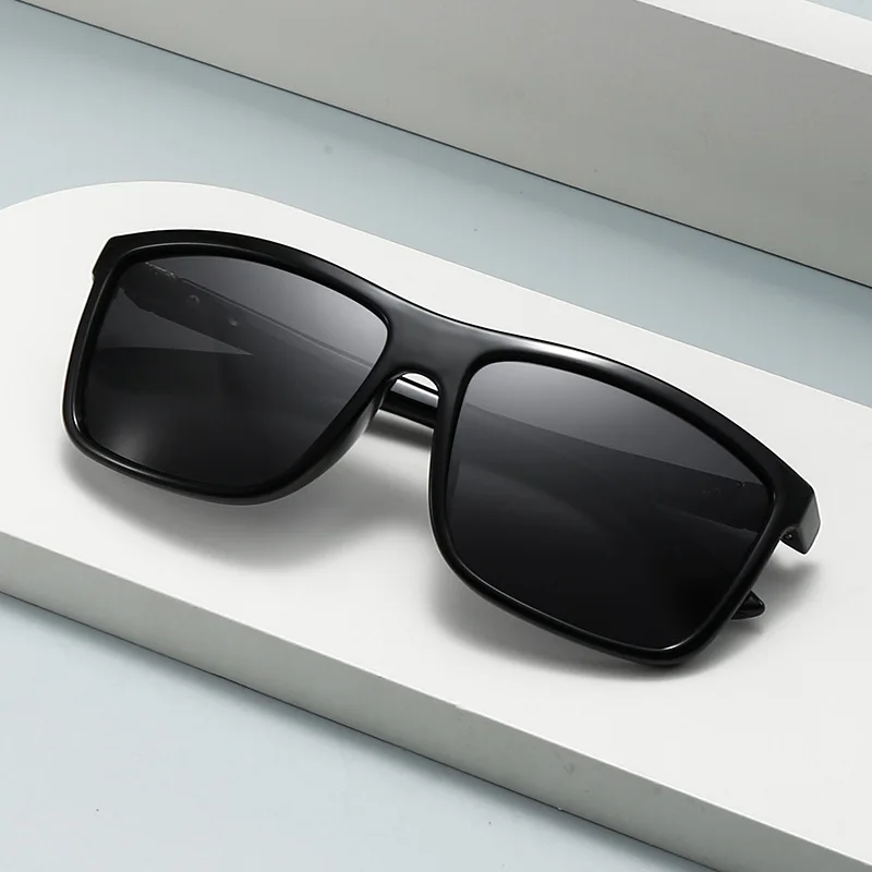  Trendige quadratische getönte Lesesonnenbrille für Herren und Damen, schwarz, verschreibungspflichtige Presbyopie-Brille, Outdoor-Sonnenbrille, Leser – Detail 4