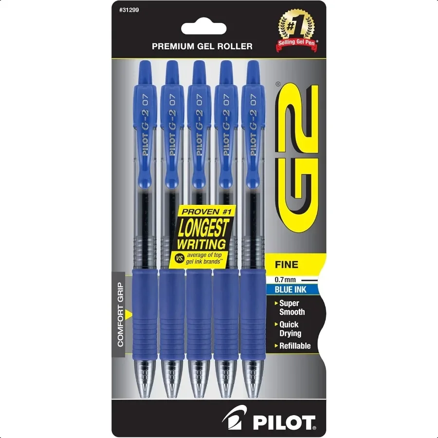 

Гелевые ручки G2 Premium Fine Point 0,7 мм, синие, упаковка из 5 шт.