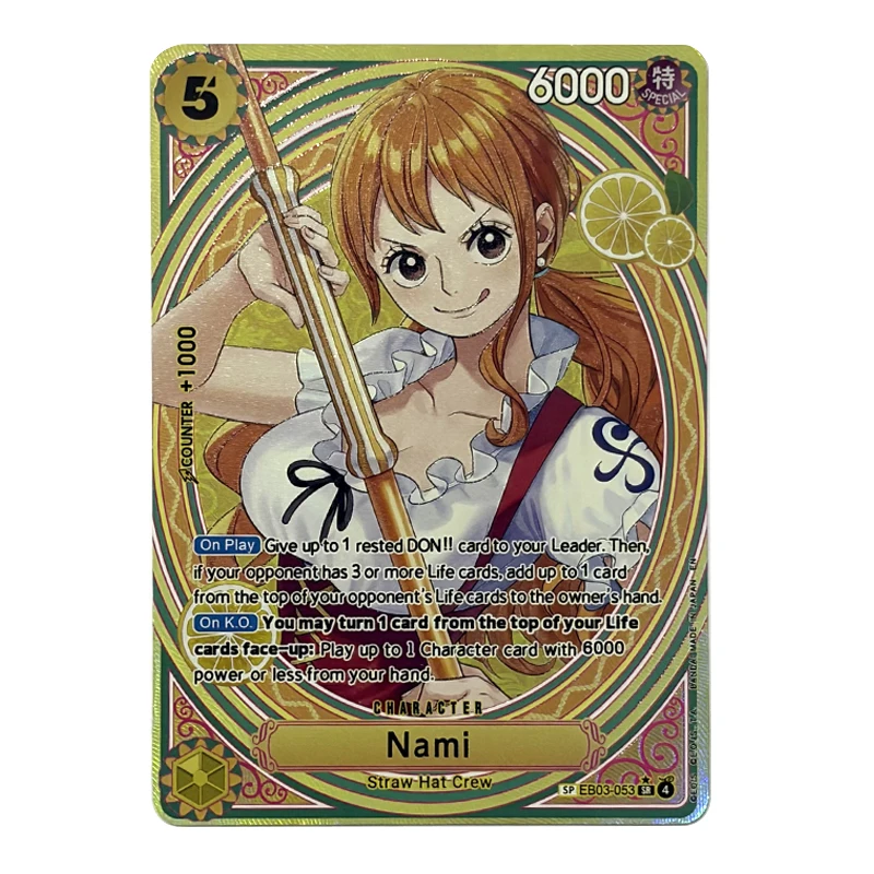 New Self Made Version ONE PIECE Nami English Collection Card Boa Hancock Series Anime Classic Game Card DIY Toy Gift