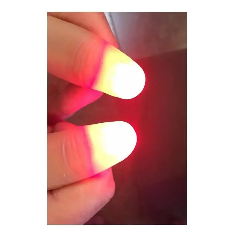 2/4Pcs Funny Magic Light Up Finger Fingers LED Tricks Thumb Magic Show Props Christmas Christmas Festival Party Novelty Toys